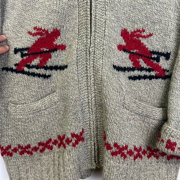 Vintage Eddie Bauer Women's Cowichan Skier Alpine Zip Up Cardigan Size XS - Picture 4 of 7